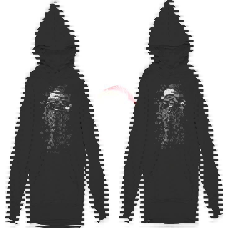 Great Dane サンタハット 面白い かわいい 犬 ママ お父さん クリスマス パーカー