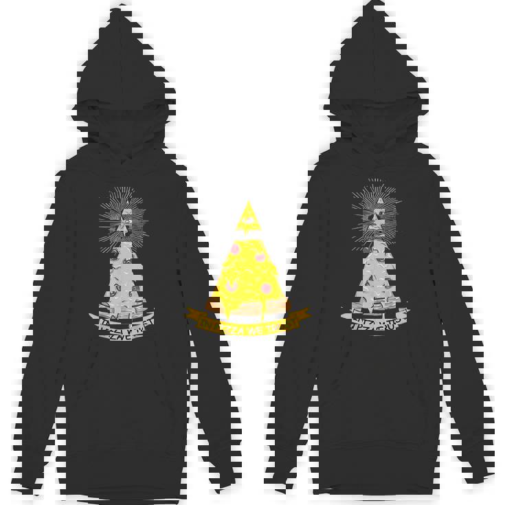 In Pizza We Trust イルミナティピザ パーカー