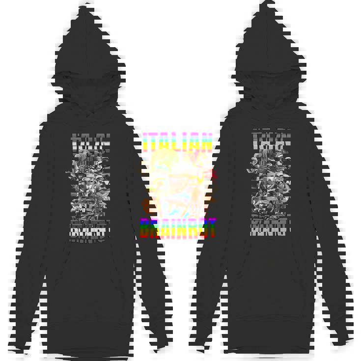 Italian Brainrot All Characters レインボー フラッグ プライド パーカー