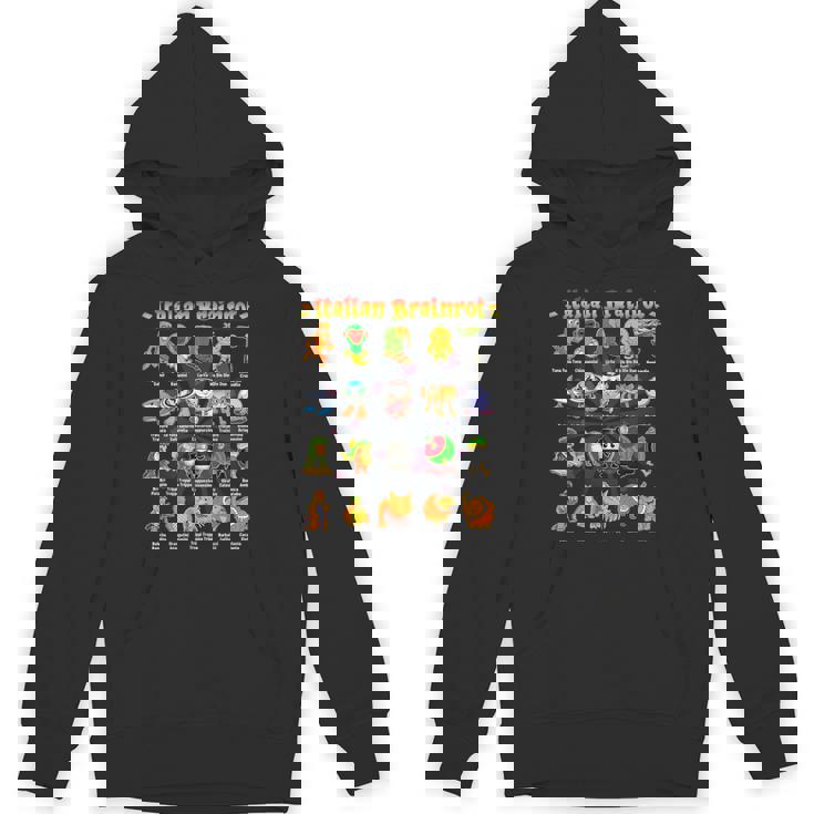 Italian Brainrot 面白いイタリアンブレインロットミームキャラクター パーカー