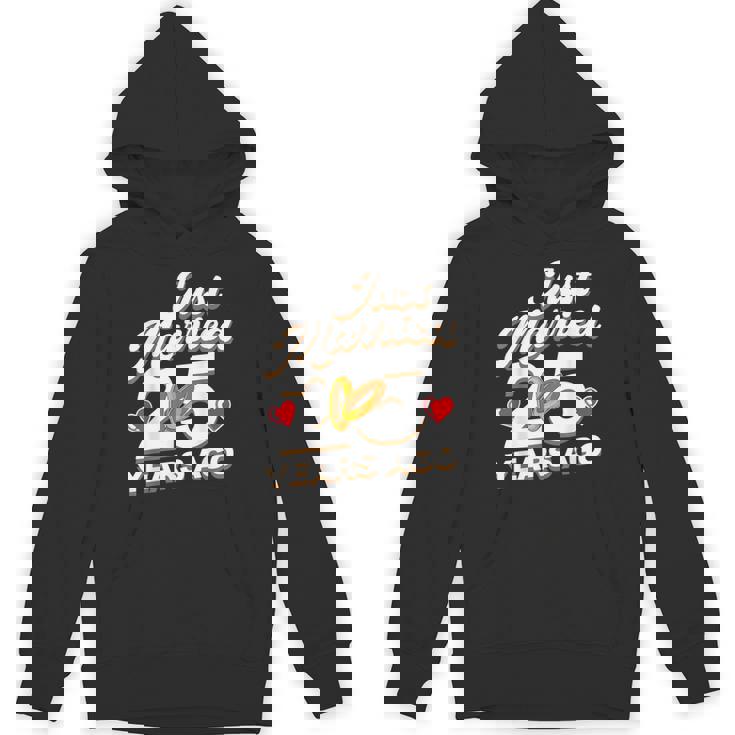 Just Married 25 Years Ago シルバーウェディング Hoodie