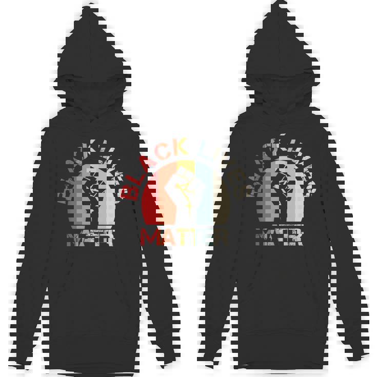 Lives Matter Raised Fist Retrointage No Racism Hoodie