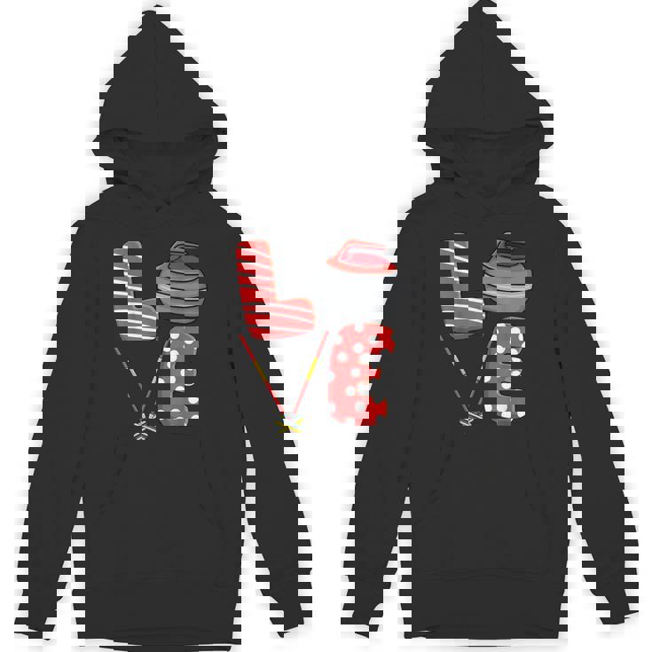 Love Curling ほうき スクワッド カーラー カーリング バレンタインデー パーカー