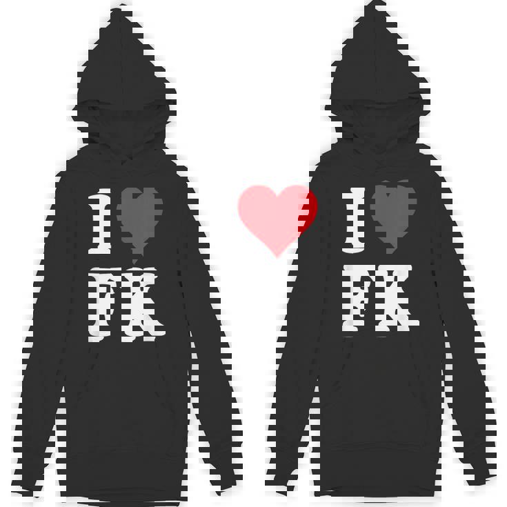 I Love Fk Initials I Heart FK First Last Name F K パーカー