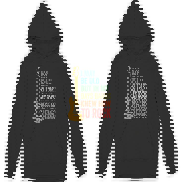 I May Be Old クールバンド レトロギター フェンダー ロックンロール パーカー