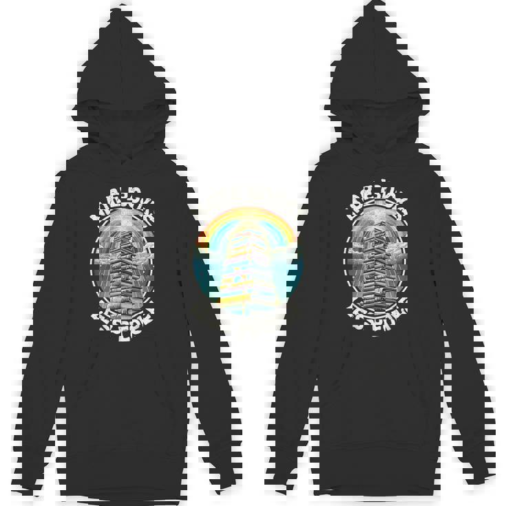 More Books Less People Book Lover Bookworm リーディングブック パーカー