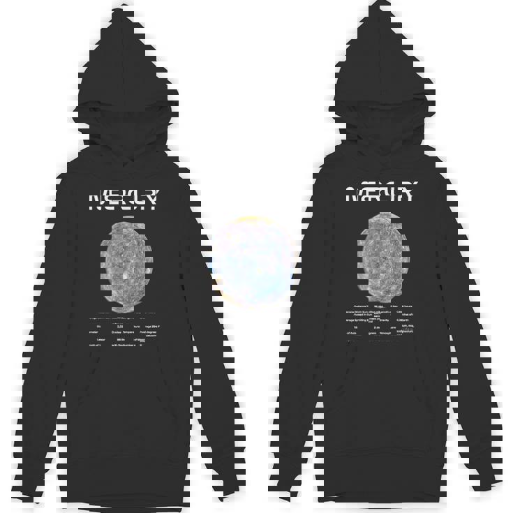 Nerdy Mercury 天文学 科学惑星 太陽系 ホワイト パーカー