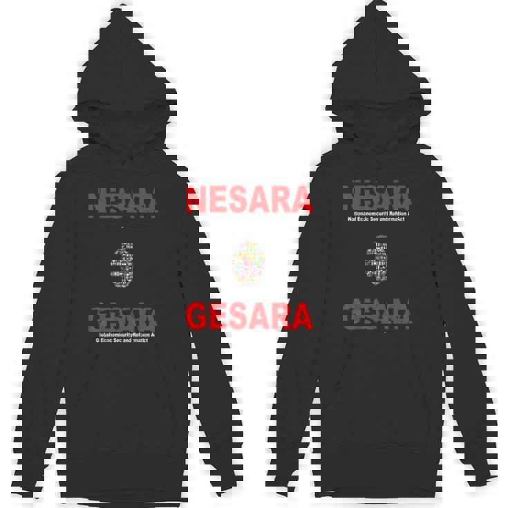Nesara Gesara、赤い文字。 Hoodie