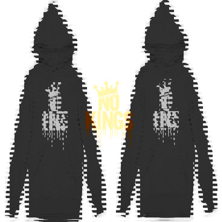 No Kings Slogan Anti-Authority Protest Bold Hoodie