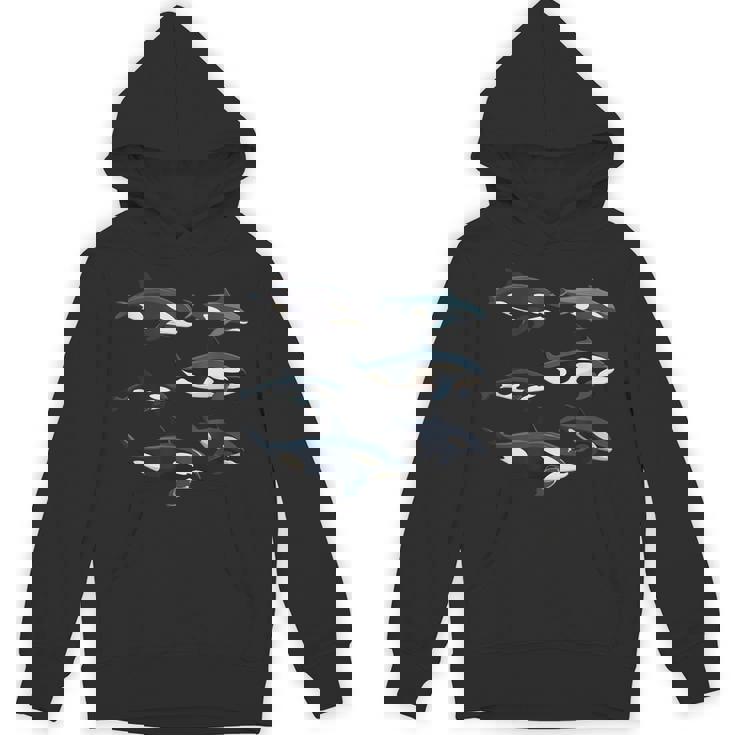 Orcas Killer Whale Pod Group グラフィック パーカー