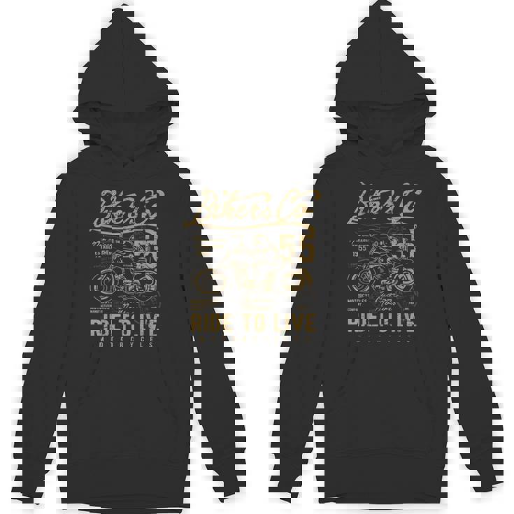 Ride To Live アンティーク風ビンテージレトロアメリカンバイク パーカー