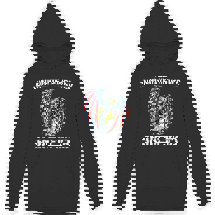 Running The Worldince 1776 アメリカンイーグル アメリカ国旗 パーカー