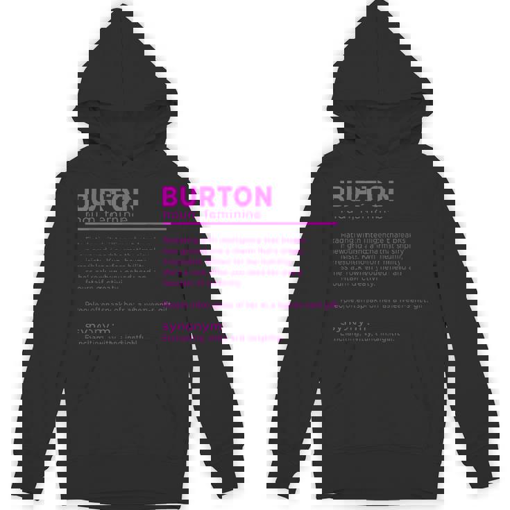 Team Burton 姓 誕生日や家族の集まりに パーカー