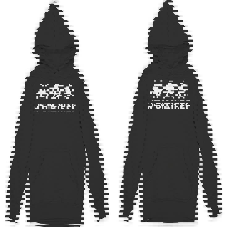 We Come In Piece レトロゲーム 90年代アーケードゲームピクセルアート パーカー