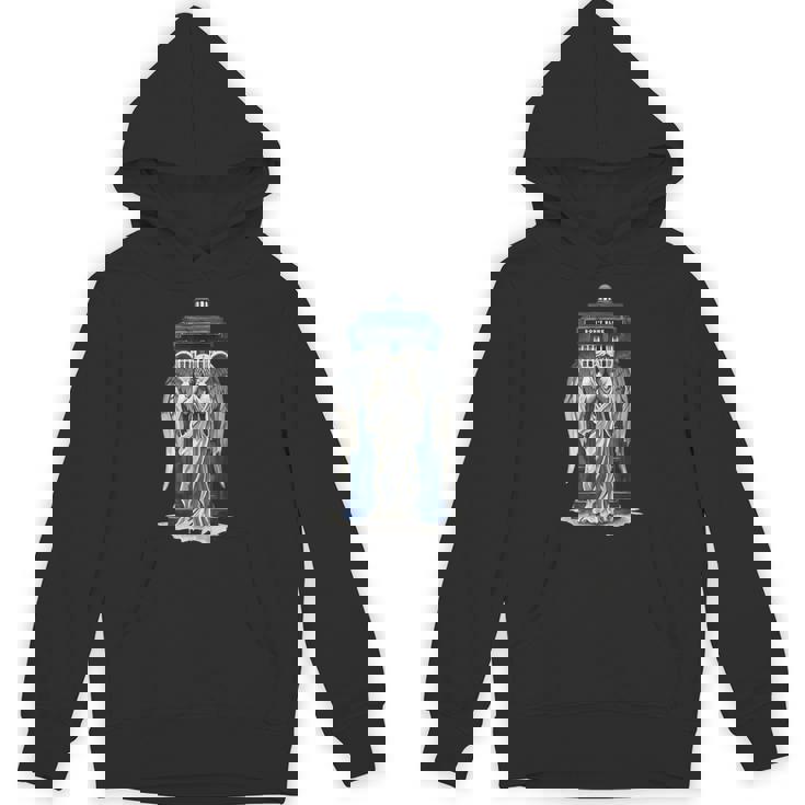 Weeping Angel With Blue Police Box 1 Fan Fun Hoodie