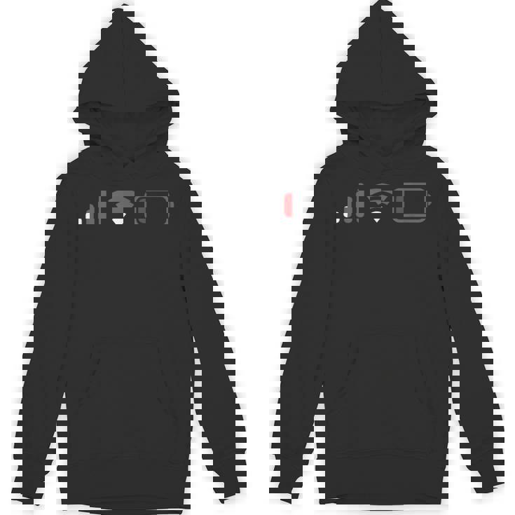 Wi-Fi ワイファイ スマホ 電波 悪い バッテリー 切れ 電池切れ 電池残量イラスト おもしろ パーカー