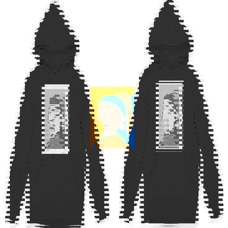 【ピカソ風】真珠の耳飾りの少女／フェルメール（パロディ）【世界の名画】面白い 美術館アート Hoodie