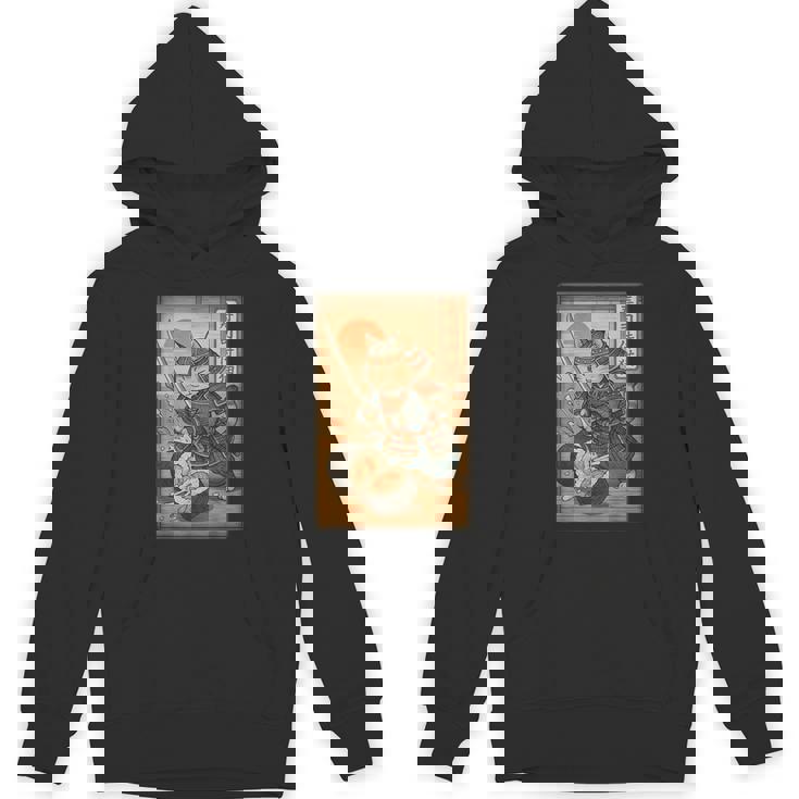 おもしろ寿司 侍猫 道場 夕日 浮世絵 漫画 漢字アート パーカー