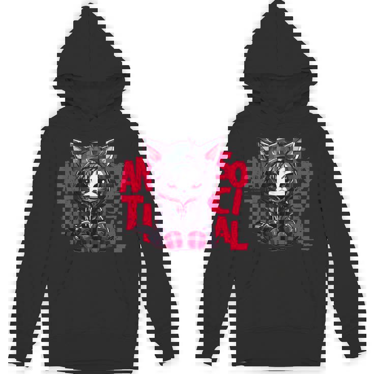 かわいい アニメ ゴシック 猫 ちび反社会的 メンヘラ グランジ パーカー