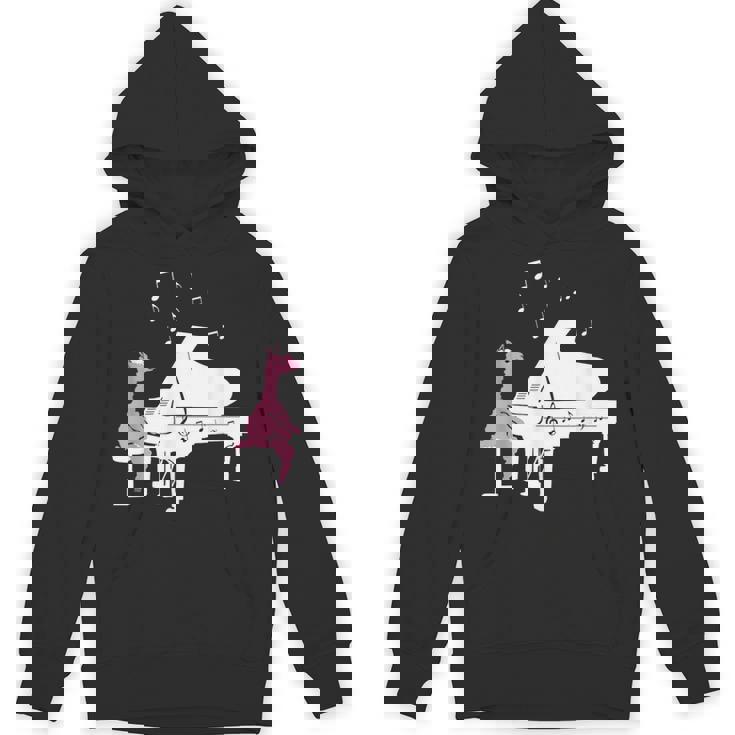 かわいいアルパカ弾き ピアノ音符記号 ミュージシャンアート パーカー