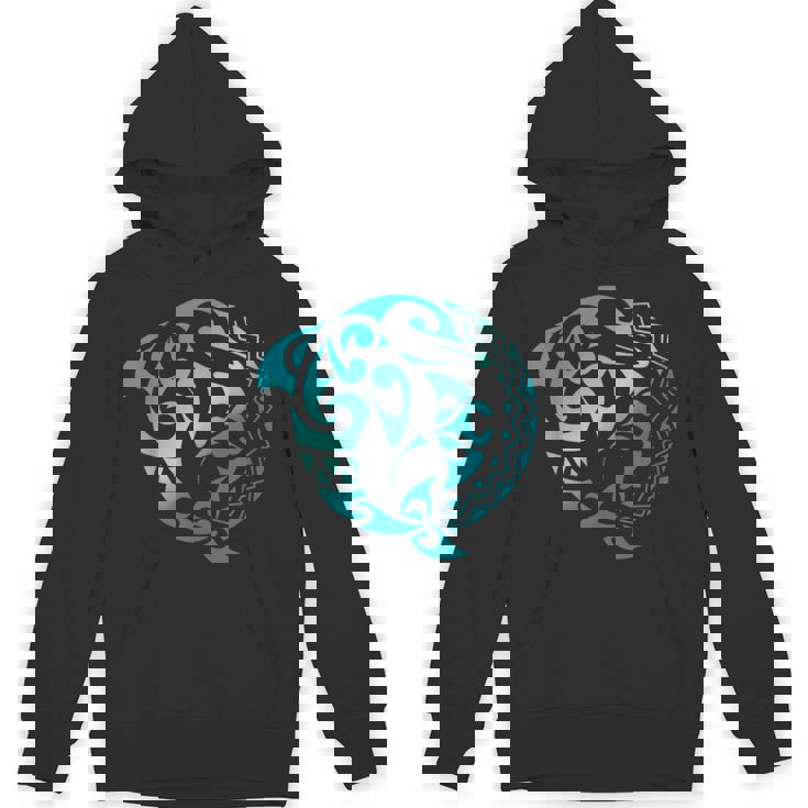 かわいいイルカ マンタレイ トライバル ハワイアン 海 海 恋人 Hoodie