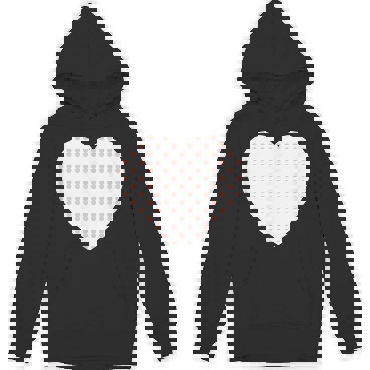 かわいいピーチピンクの水玉模様ミニマリストグラフィック。 パーカー