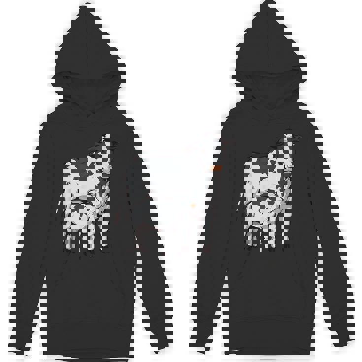 かわいい牛の絵 牛のアート 子牛 牛 母牛 Hoodie