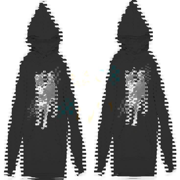 つぶらな瞳で見つめる黒柴 パーカー