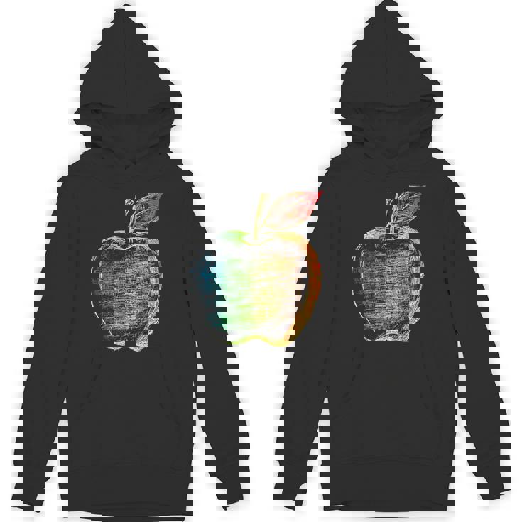 りんご フルーツ ドローイング アート カラフル モチーフ アップル パーカー