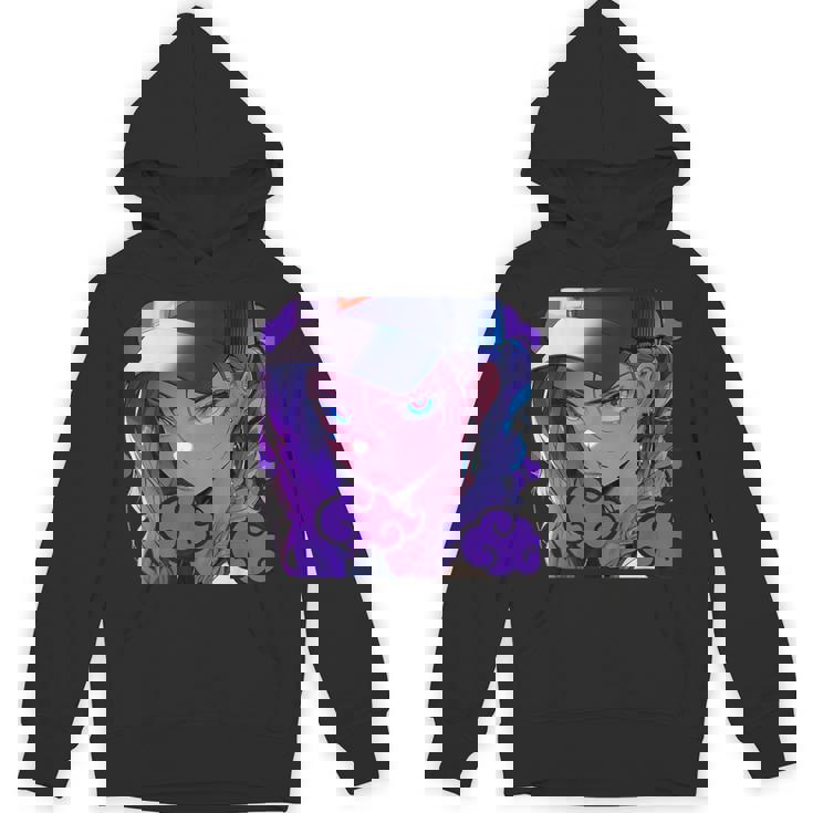 アニバエオタク美少女アニメ少女 紫髪ミステリアス パーカー