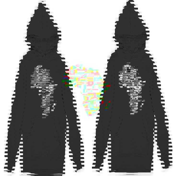 アフリカの地図-アフリカの国の旗の贈り物が付いているアフリカの地図 パーカー