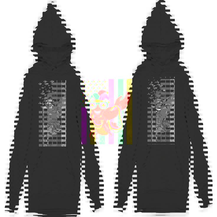 アメリカ国旗 マルディグラ ザリガニ ダビング パーカー