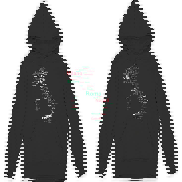 イタリア 地図 シルエット 旗 タウン ローマ 旅行 イタリア パーカー