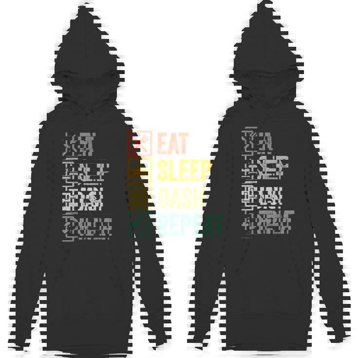 イートスリープダッシュリピートビデオゲームジオメトリビデオゲーマー パーカー