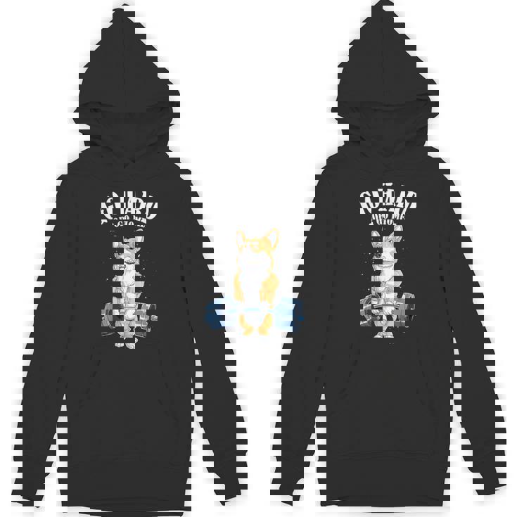 ウェルシュ・コーギー いぬ 犬 筋トレ 筋肉 バーベル ウエイトリフティング パーカー