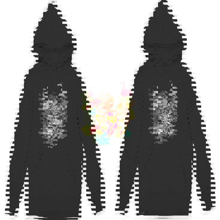 ウクレレフラガールティキバケーションハワイアンルアウビーチフラミンゴ Hoodie