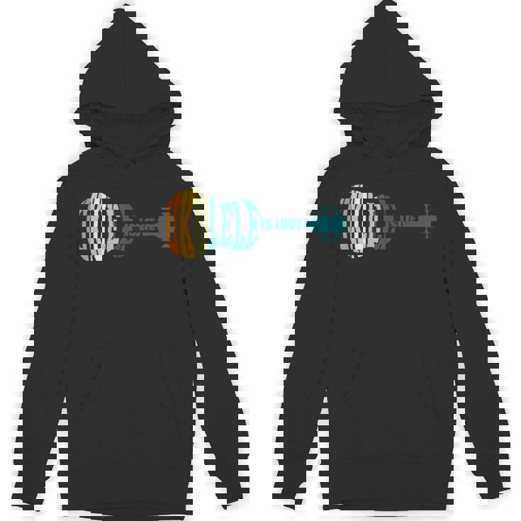 ウクレレ・イズ・ラブ アコースティック ハワイアン ミュージシャン ウクレレ アロハ ギター パーカー