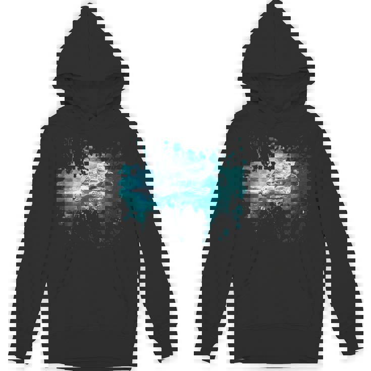 メンズ ウミガメ 風景 亀 パーカー