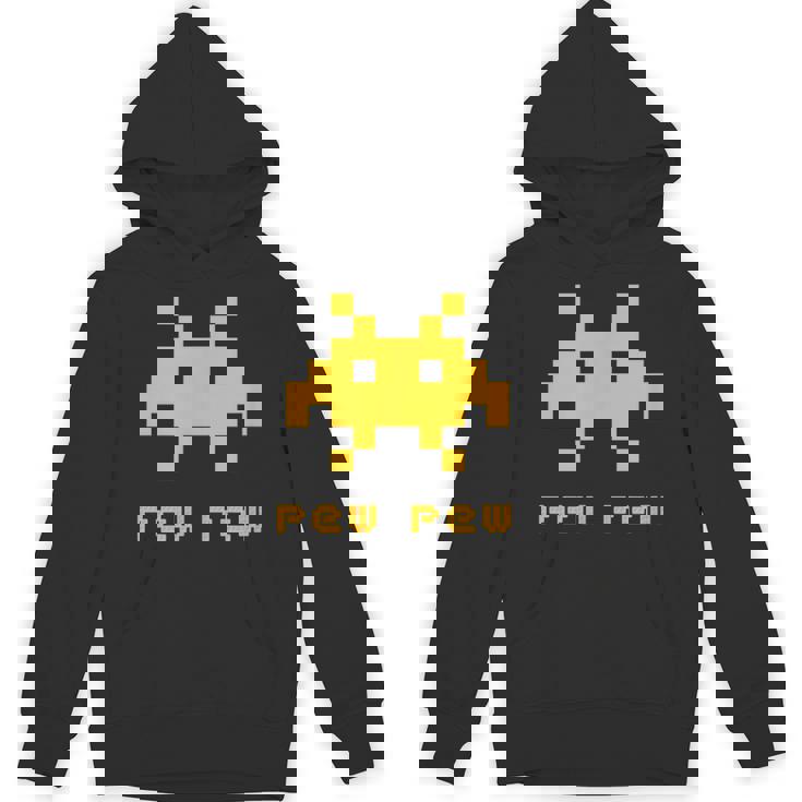 エイリアンインベーダーズピューピュースペース8ビットレトロビデオゲームギフト パーカー