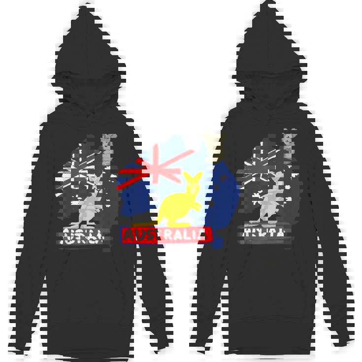 オーストラリア国旗マップ コンチネント カンガルー コアラ パーカー