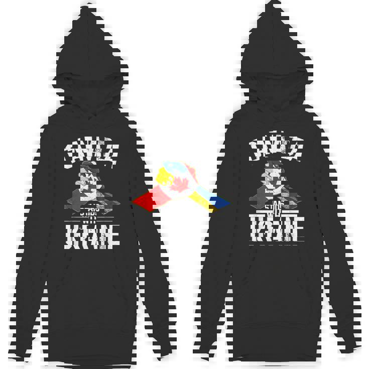 カナダはウクライナのウクライナのカナダの旗のtシャツで立ちます パーカー