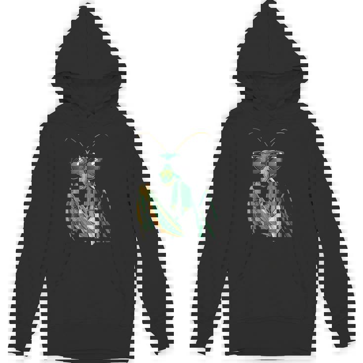 カマキリのサングラスをかぶったコスチュームファニーバグ昆虫 パーカー