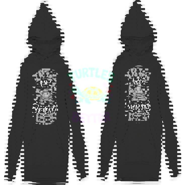 カメがすべてを良くするかわいい陸亀 Hoodie