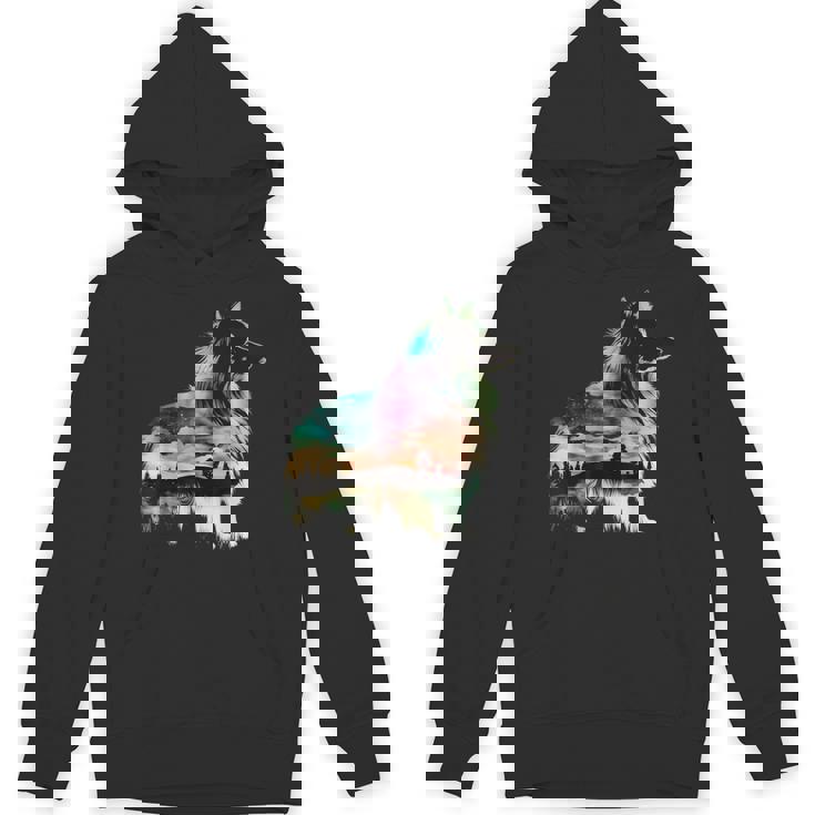 カラフル シェルティ 自然 シェットランド シープドッグ 反射 パーカー