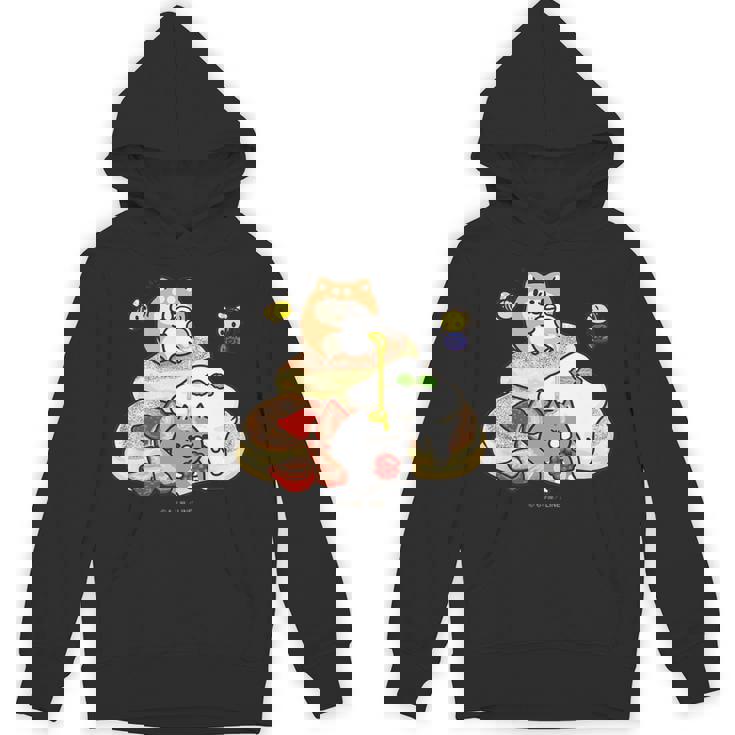 キッズ ボンレス犬とボンレス猫 パンケーキ パーカー