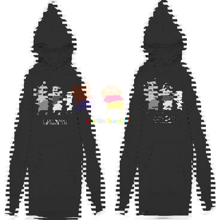 クレヨンしんちゃん 振り向き「ぶりぶり＆しんちゃん＆シロ」 長袖tシャツ パーカー