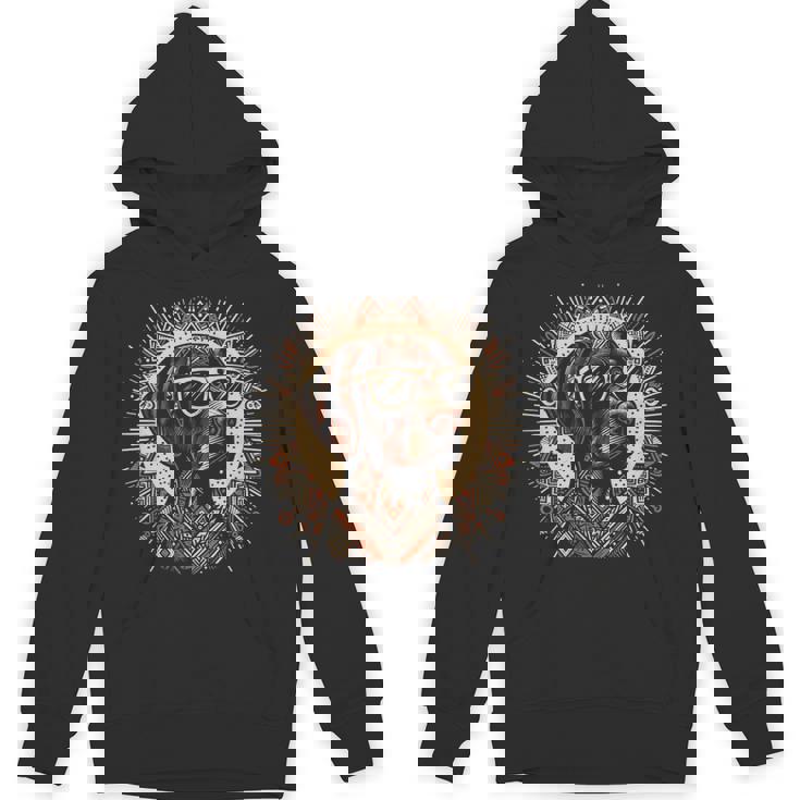 クールなジャーマンショートヘアポインタードッグトライバルアートスタイル パーカー