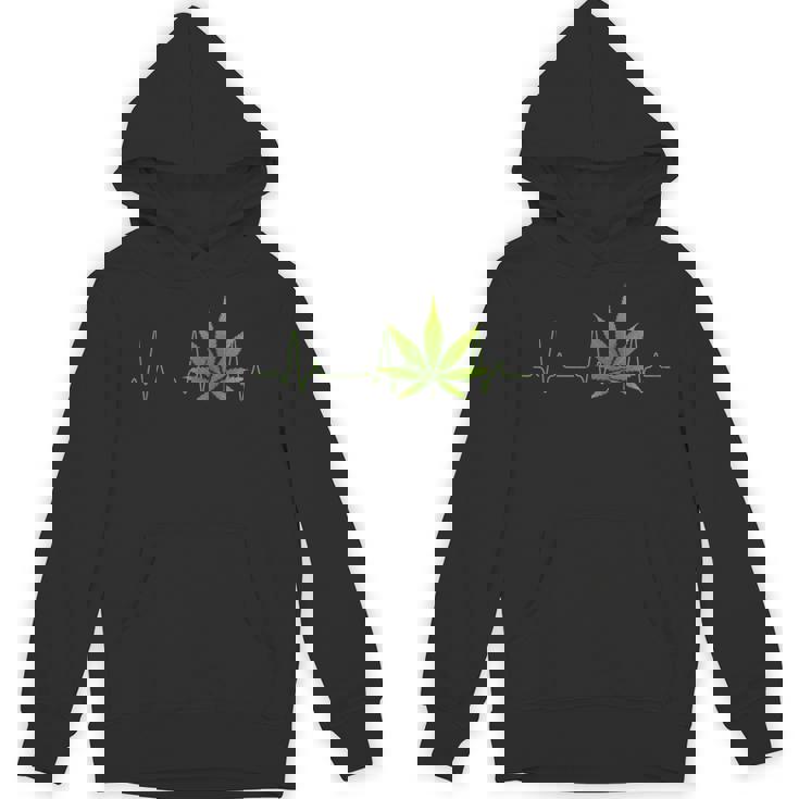 クールなマリファナリーフ ハートビート 面白い スモーキング ウィード ガンジャ ギフト Hoodie