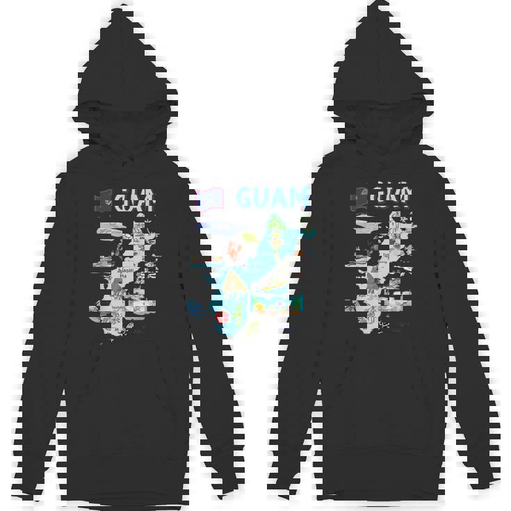 グアム、主要都市、旗、アメリカの観光名所地図 パーカー