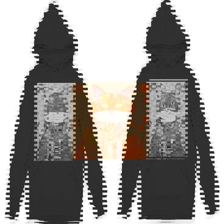 グスタフ・クリムト 幾何学模様の猫 パーカー